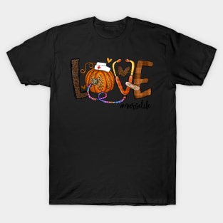 Halloween Nurse shirt Cute Love Nurse Life Nursing RN LPN T-Shirt